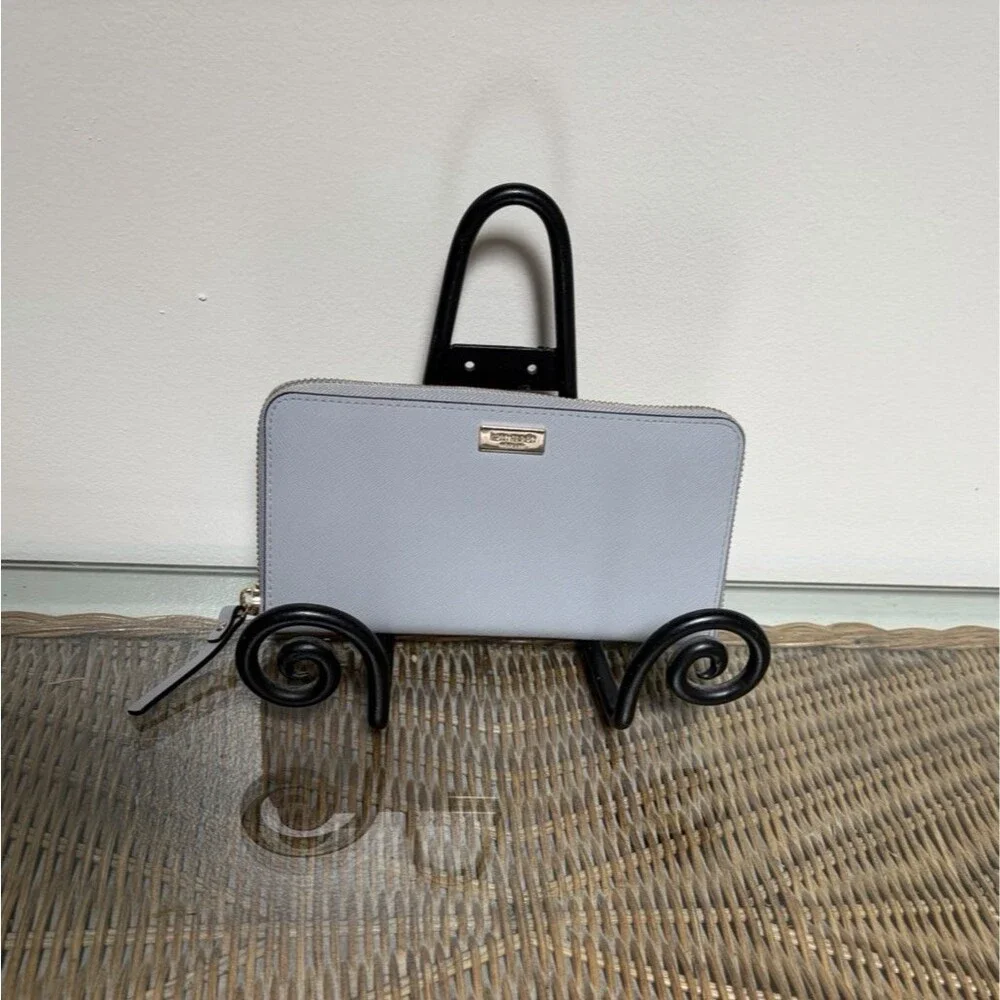 Kate Spade Laurel Way Neda Zippy Wallet Grayish Blue